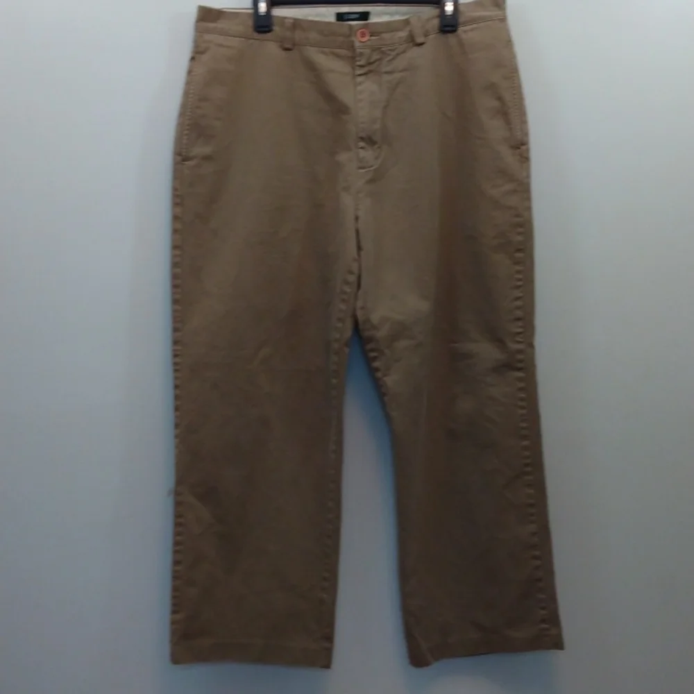 Vintage J. Crew Tan Cotton Summer Weight Relaxed Fit Chino/Khakis 36 - 28.5